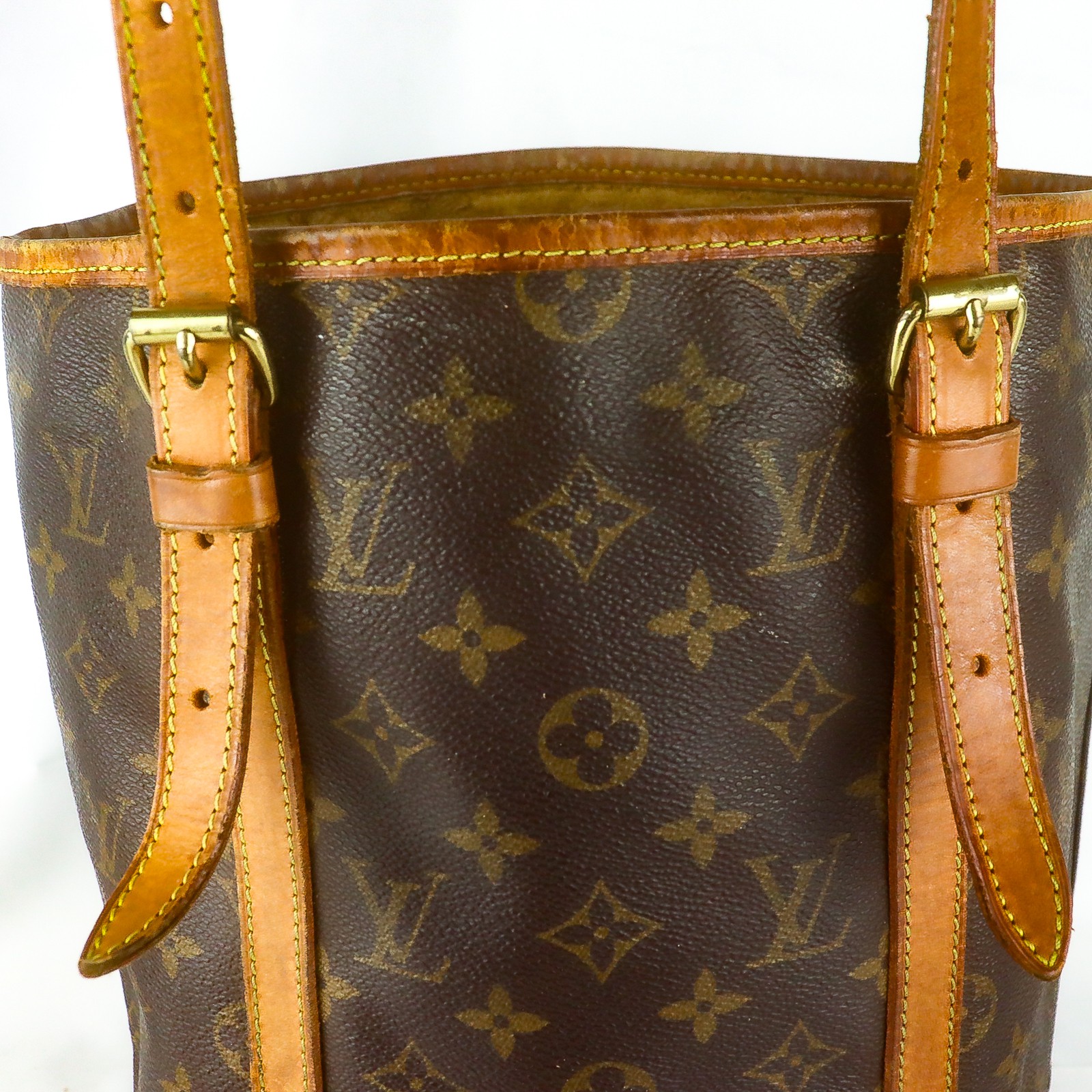 LOUIS VUITTON BUCKET GM Tote Bag Shoulder Bag Monogram M42236 JUNK | eBay